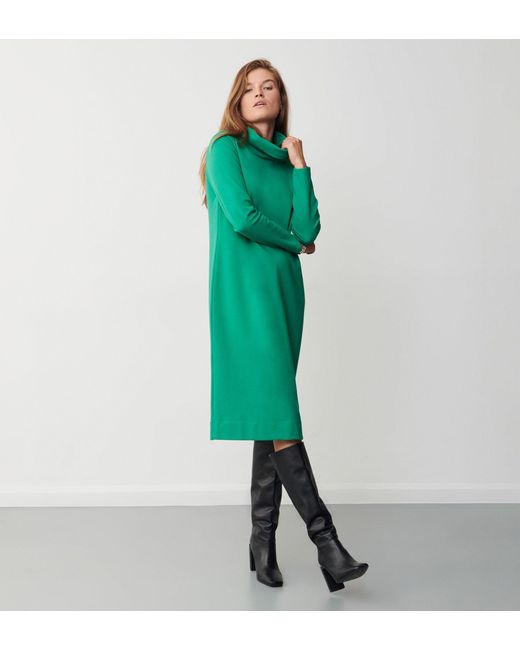 Finery London Green Ingrid Ponte Jersey Midi Dress