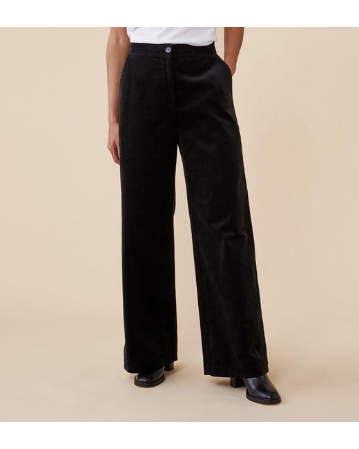 Finery London Black Scarlett Cotton Cord Trouser
