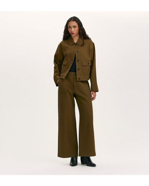 Finery London Green Kelsie Canvas Jacket