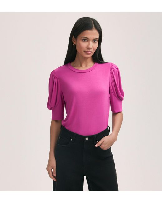 Finery London Pink Oriel Jersey T-Shirt