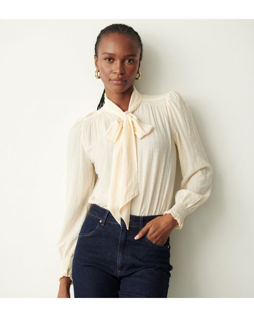 Finery London Natural Sheila Blouse