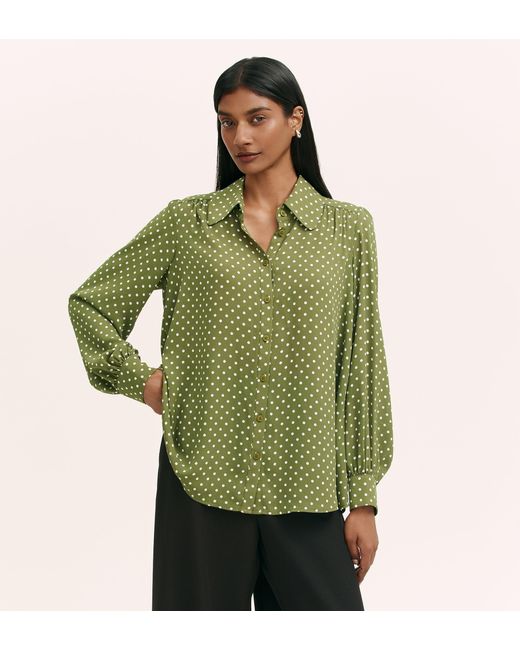 Finery London Green Melina Chiffon Blouse