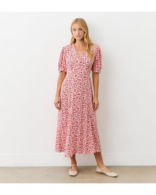 Finery London Pink Colette Midi Dress