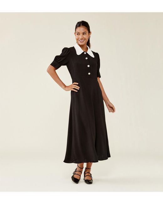 Women's Black Claudia Midi Dress