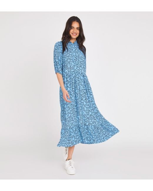Finery London Blue Kyra Midi Dress
