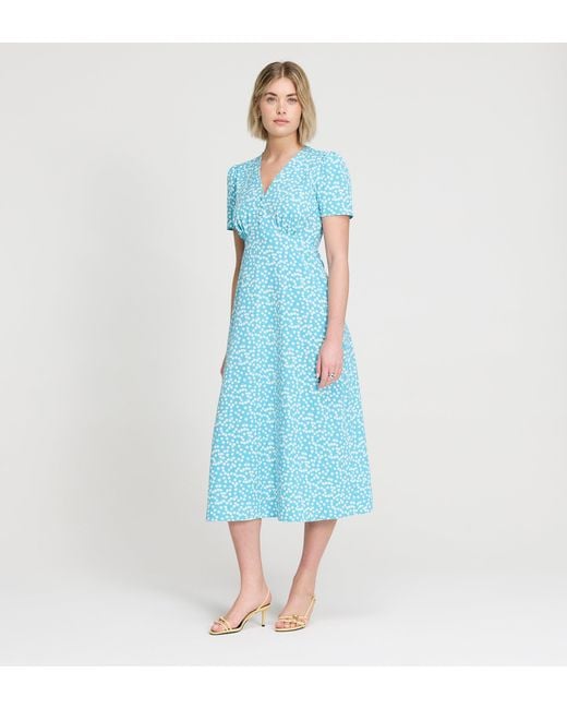 Finery London Blue Nieve Midi Dress