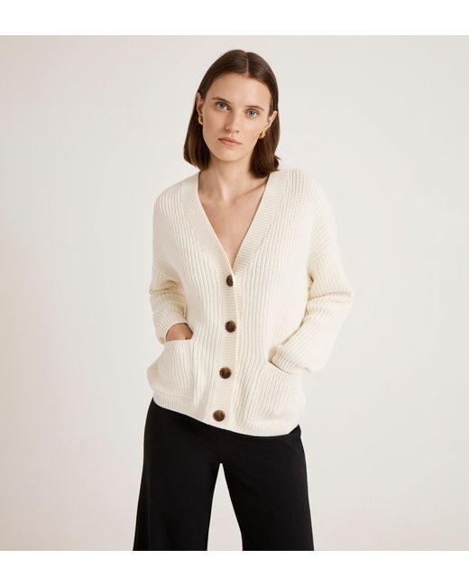 Finery London Natural Estella Knitted Cardigan