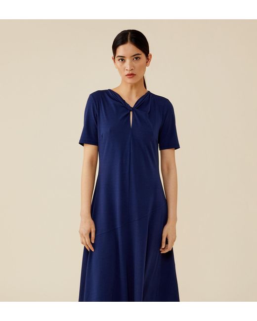 Finery London Blue Echo Midi Dress