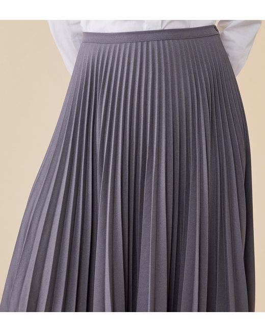 Finery London Blue Lottie Midi Skirt