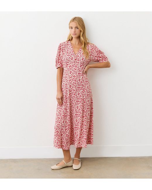 Finery London Pink Colette Midi Dress