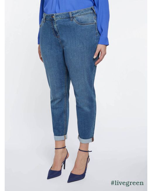 Jeans zaffiro slim girl fit di FIORELLA RUBINO in Blue
