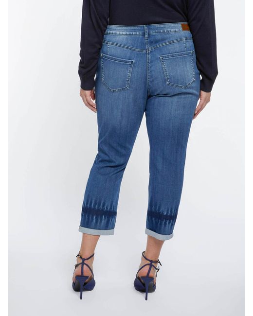 Jeans slim girl fit tie and dye di FIORELLA RUBINO in Blue