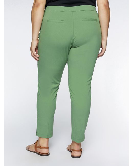 Pantaloni dritti stretch di FIORELLA RUBINO in Green