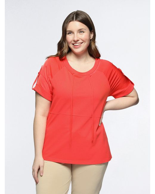 T-shirt con lacci di FIORELLA RUBINO in Red