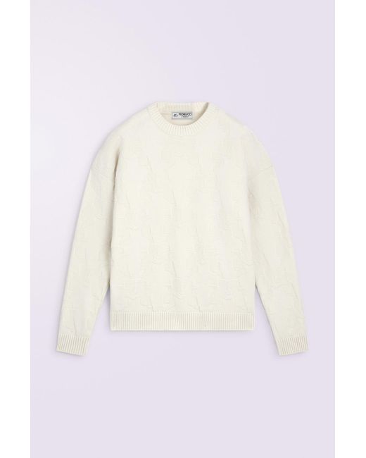 Fiorucci White Kissing Angels Knit Jumper