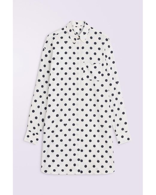 Fiorucci Red Polka Dot Midi Shirt Dress