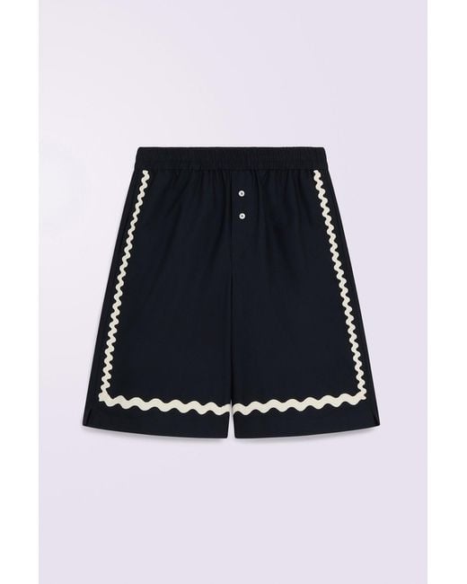 Fiorucci Blue Embroidered Shorts for men