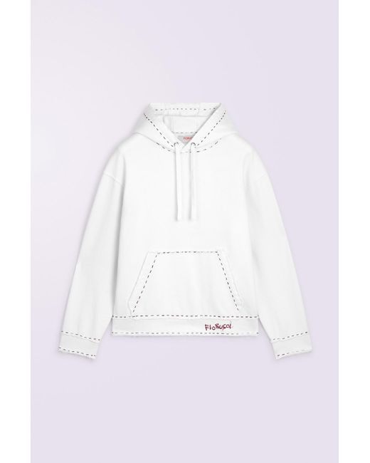 Fiorucci White Stitch Logo Hoodie