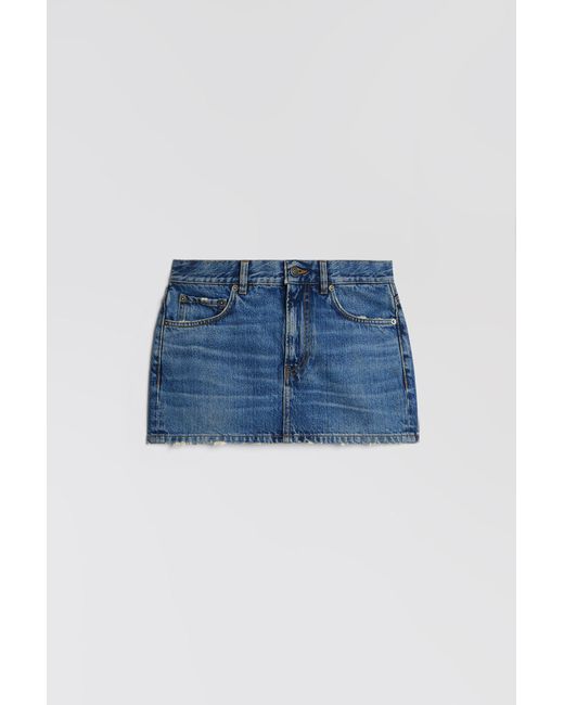 Fiorucci Blue Denim Mini Skirt Mid