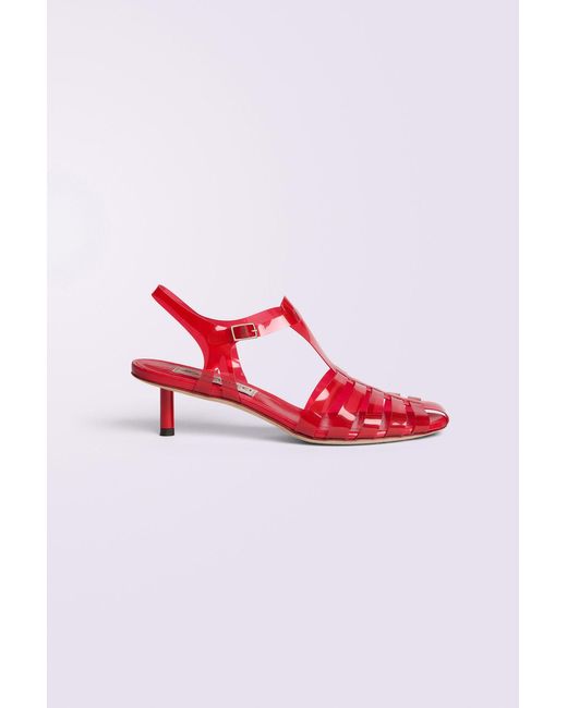 Fiorucci Red Jelly Kitten Heels