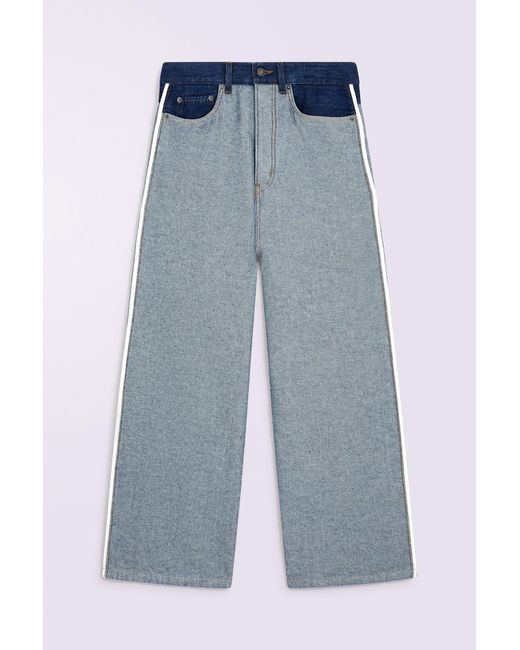 Fiorucci Blue Inside Out Baggy Jeans Deep