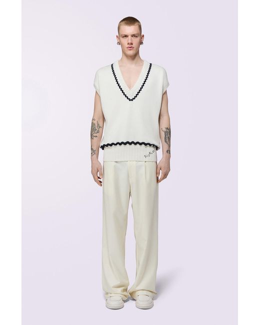 Fiorucci Multicolor Embroidered Knit Vest for men