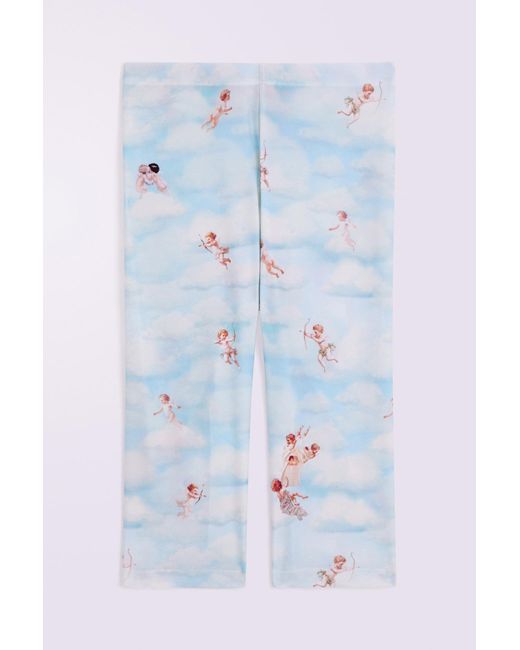Fiorucci Blue Beatitudo Print Biker Shorts