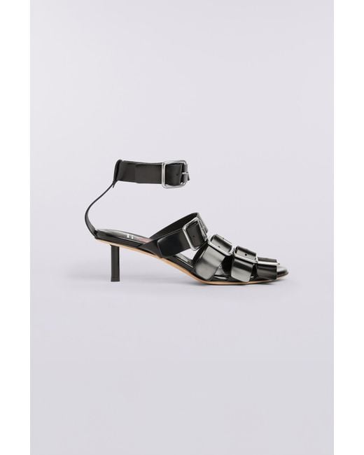 Fiorucci Leather Buckle Strap Heels in Blue Lyst UK