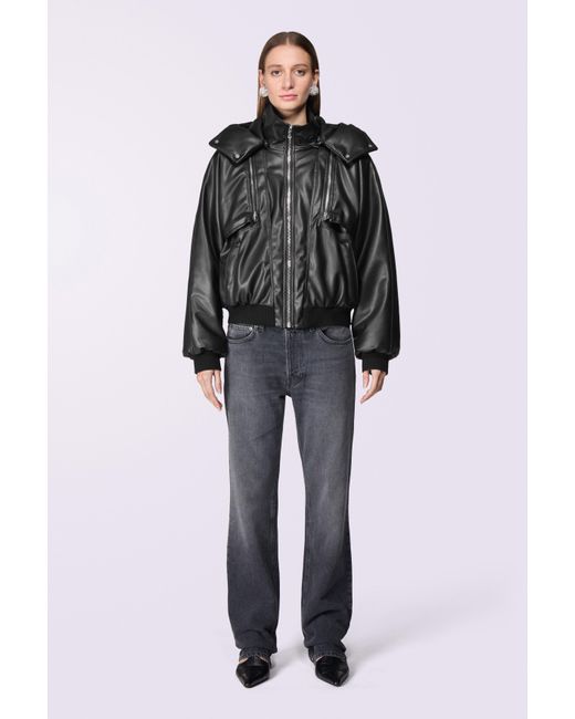 Fiorucci Black Faux Leather Jacket