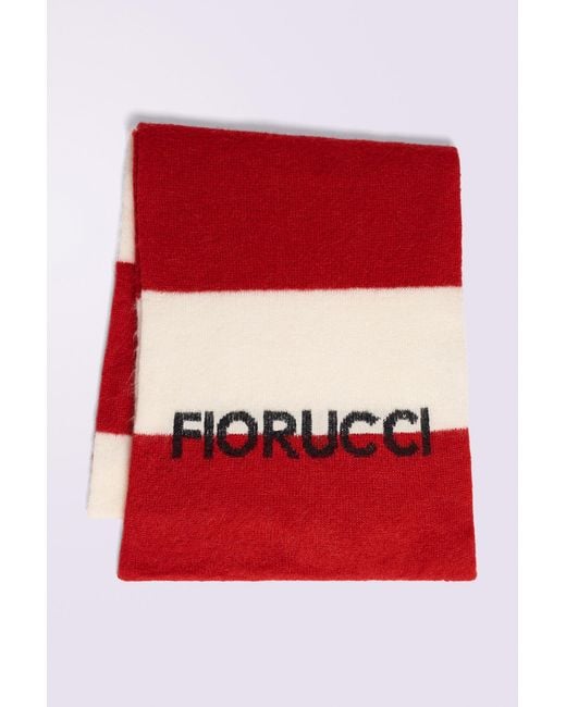 Fiorucci Red Stripe Logo Scarf