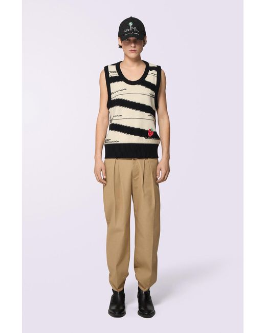 Fiorucci Multicolor Raspberry Stripe Knit Vest Multi for men