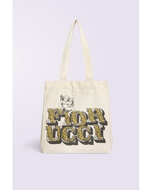 Fiorucci White Rococo Logo Tote Bag Off