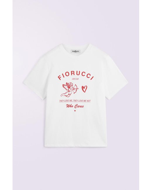 Fiorucci White Cupid Love Club T-Shirt for men