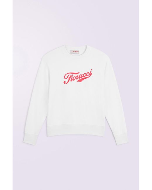 Fiorucci White Varsity Logo Regular Sweatshirt