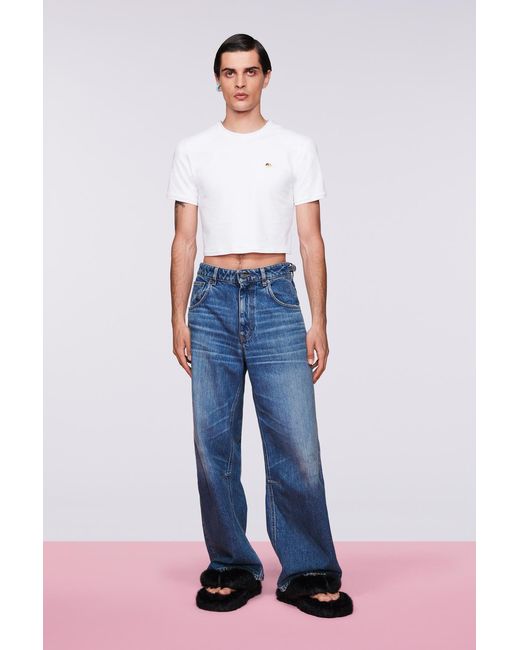 Fiorucci Blue Angels Patch Crop T-Shirt for men