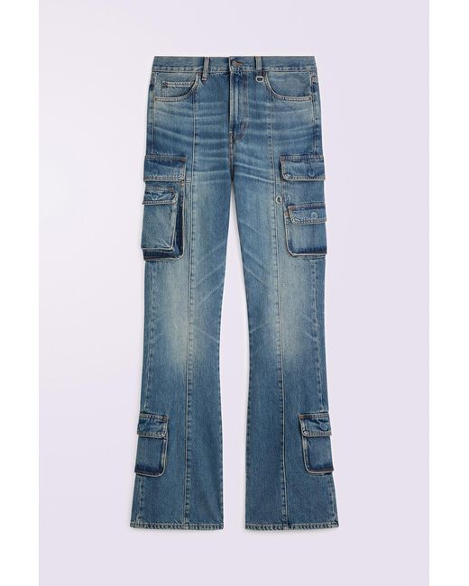 Fiorucci Blue Multipocket Flare Jeans Mid