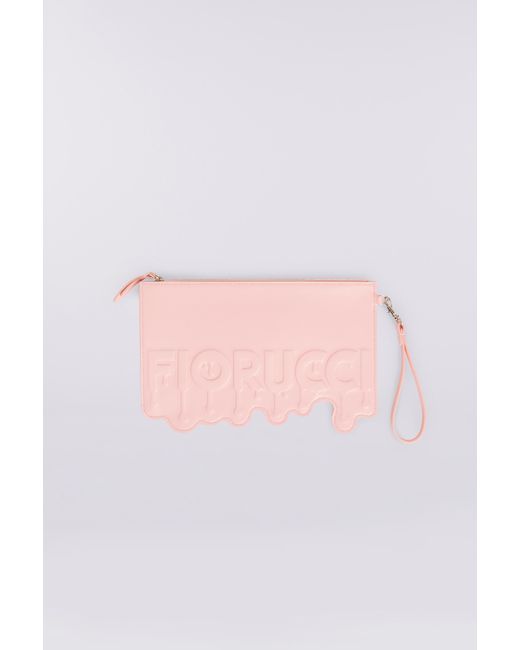 Fiorucci Pink Melted Leather Pouch