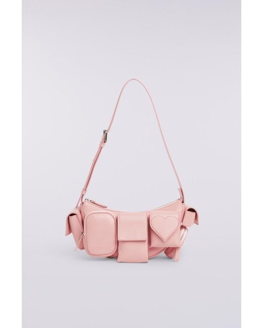 Fiorucci Pink Super Pocket Leather Bag