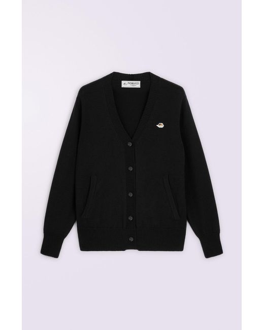 Fiorucci Black Angels Patch Knit Cardigan