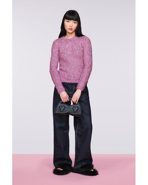 Fiorucci Pink Metallic Knit Jumper