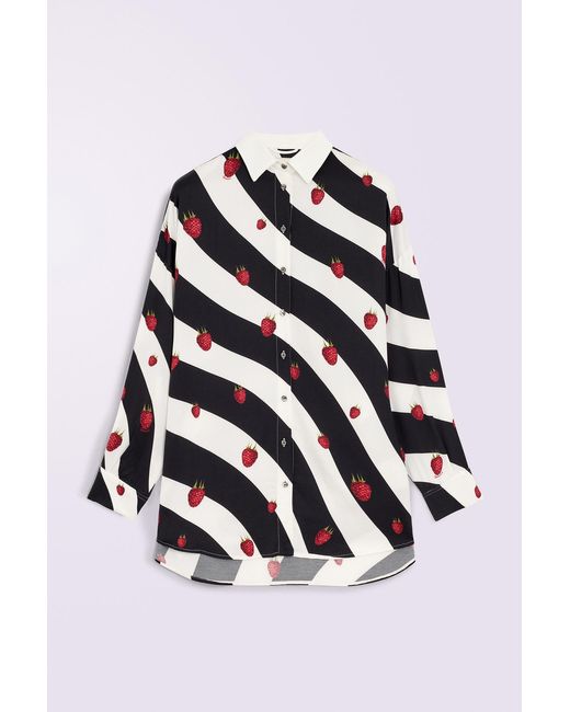 Fiorucci White Raspberry Print Overshirt Multi