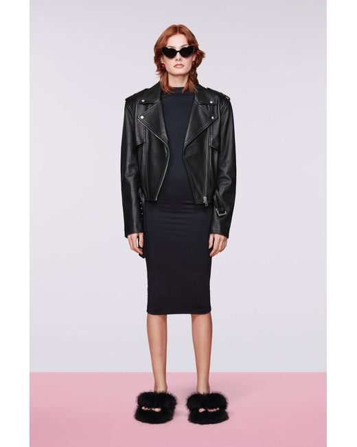 Fiorucci Black Leather Biker Jacket