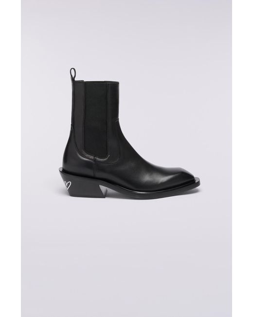 Fiorucci Black Heart Leather Boots