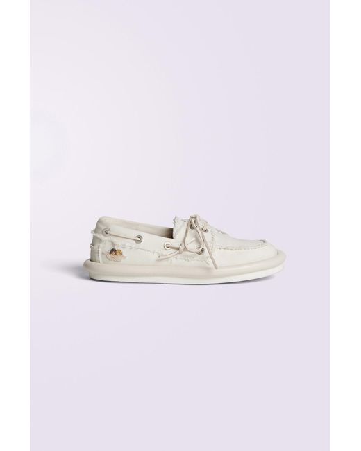 Fiorucci Pink Angels Patch Boat Shoes