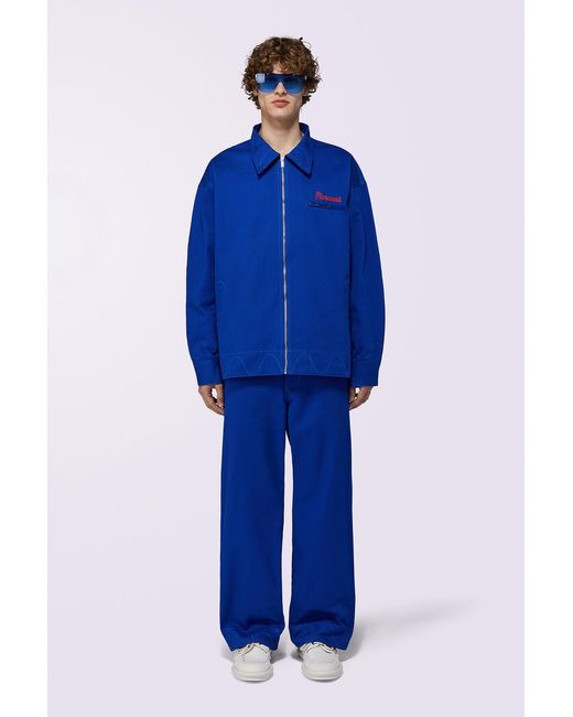 Fiorucci Blue Candy Logo Trousers for men