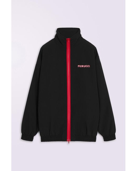 Fiorucci Blue Hot Winter Tricolor Stripe Jacket for men