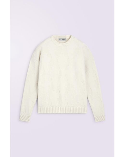 Fiorucci White Kissing Angels Knit Jumper