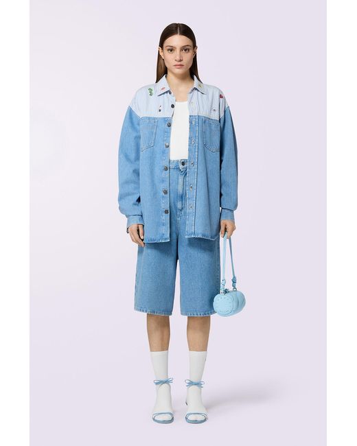 Fiorucci Blue Denim Bermuda Shorts Baby