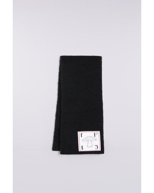Fiorucci Black Mushroom Patch Scarf