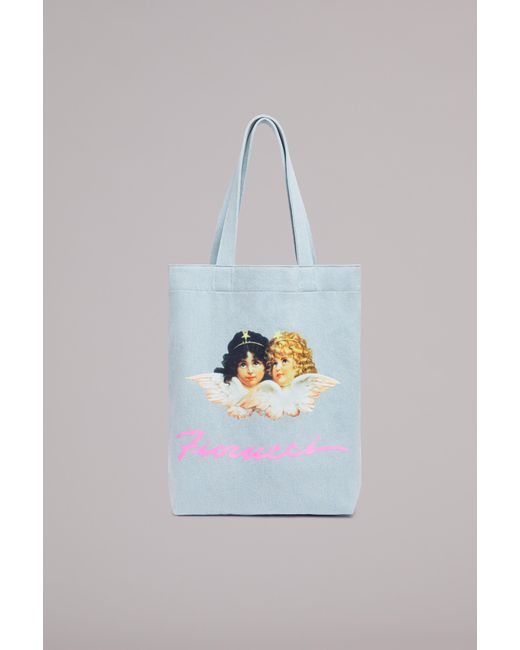 Fiorucci Gray Angels Squiggle Logo Tote Bag